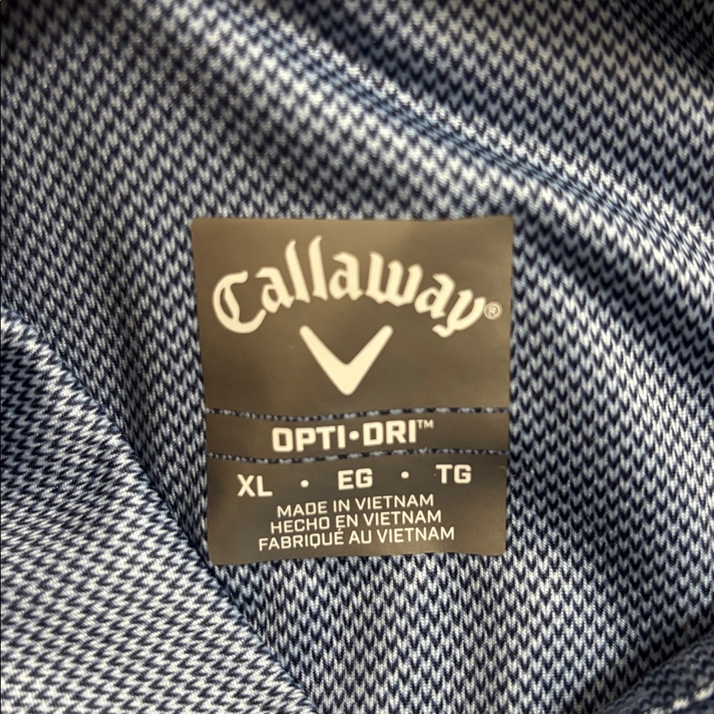 Callaway Navy and White Patterned Golf Polo - Picture 2 of 4